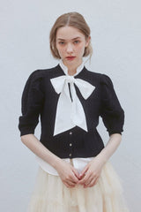 MINI CABLE SHIRTS KNIT CD - BLACK