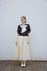 MINI CABLE SHIRTS KNIT CD - BLACK