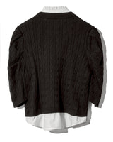 MINI CABLE SHIRTS KNIT CD - BLACK