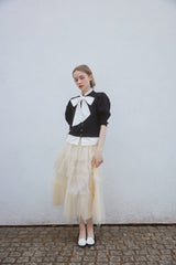 MINI CABLE SHIRTS KNIT CD - BLACK