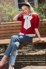 MINI CABLE SHIRTS KNIT CD - RED