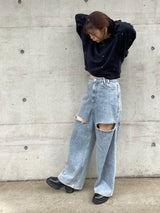 【SET特別価格】Rosy Cut Denim ×Aurora Bijou Hoodie