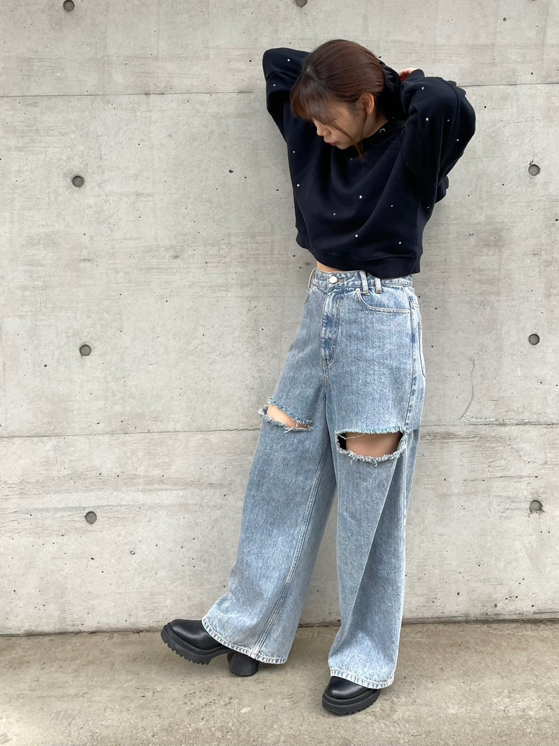 【SET特別価格】Rosy Cut Denim ×Aurora Bijou Hoodie