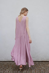 Cupro relax dress - PINK
