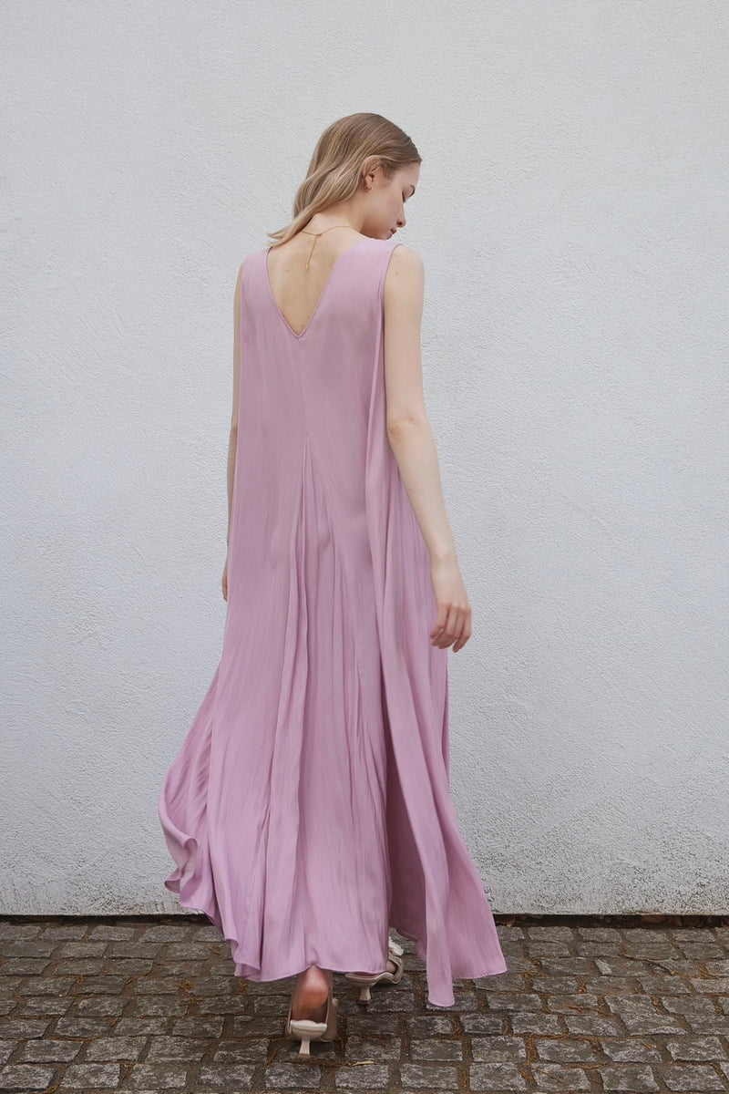 Cupro relax dress - PINK