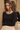 Lace detail rib cut tops ［BLACK］
