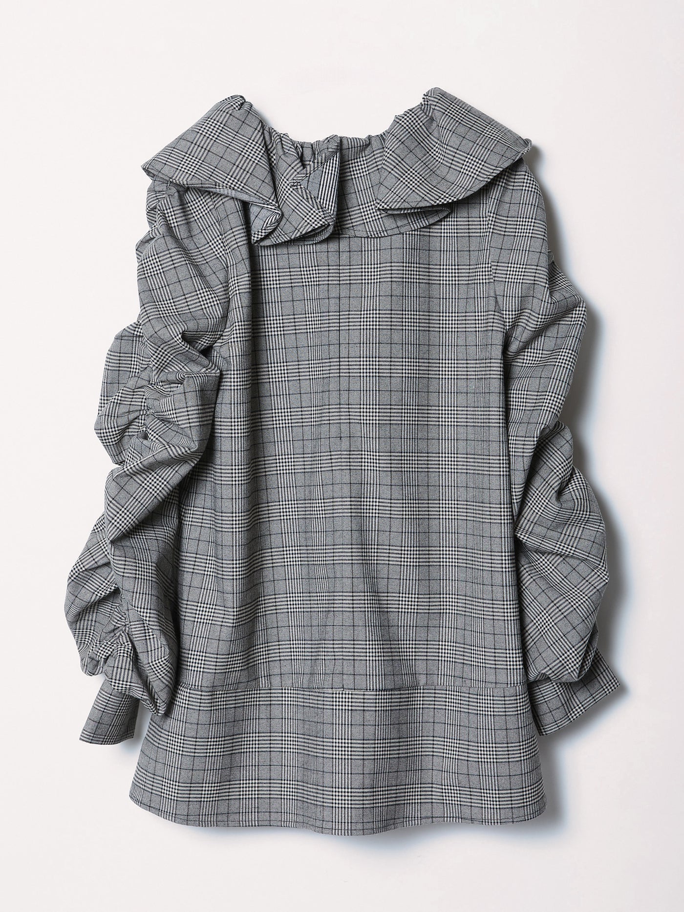 ワンピース ROSY LUCE FRILL DESIGN CHECK MINI DRESS FRILL DESIGN CHECK MINI DRESS - GRAY – Rosy luce