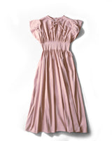 Gather Flare Cotton dress - PINK