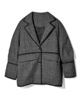 Tweed tailored Jacket - BLACK