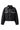 Lace detail fake leather jacket