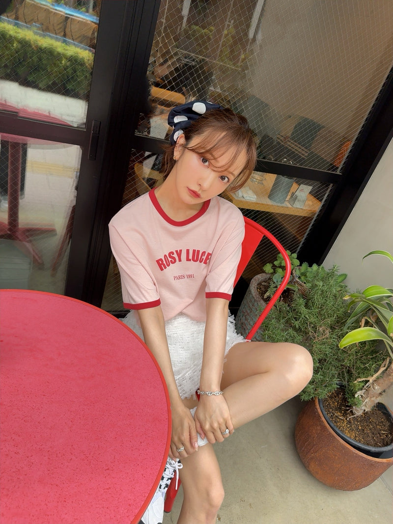 CROPPED ROSY TEE - PINK