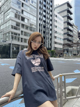 ROSY COLLEGE LOGO TSHIRT - CHARCOAL GRAY