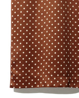 Dots flower skirt - BROWN