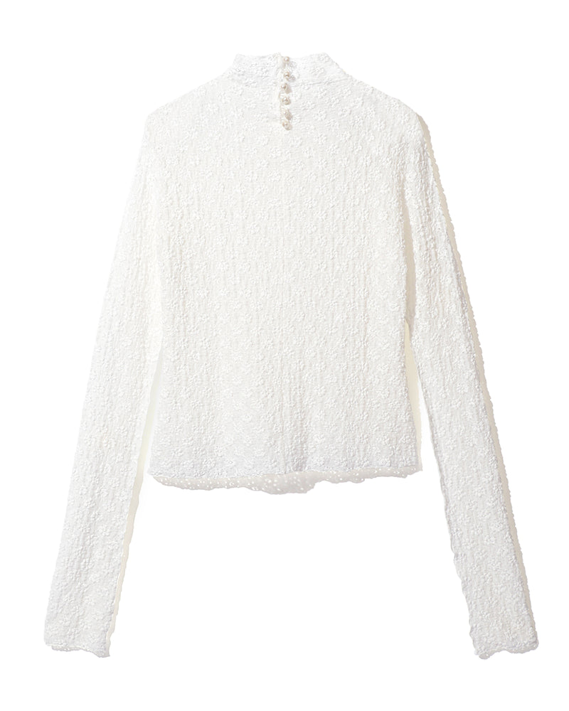 Jacquard flower tops