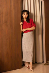 Flower pleats skirt