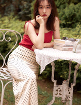 Dots flower skirt - YELLOW