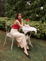 Dots flower skirt - YELLOW