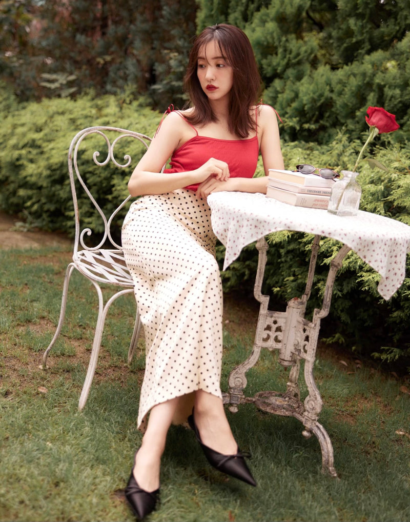 Dots flower skirt - YELLOW