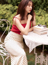 Dots flower skirt - YELLOW