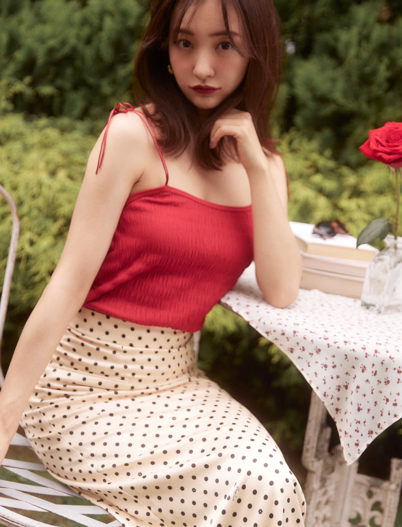 Dots flower skirt - YELLOW