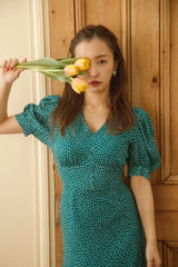 French tulip dress - GREEN