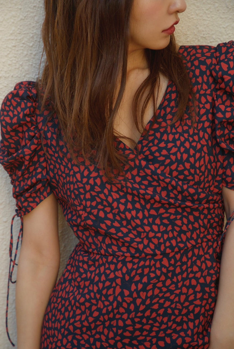 Petal heart dress - RED