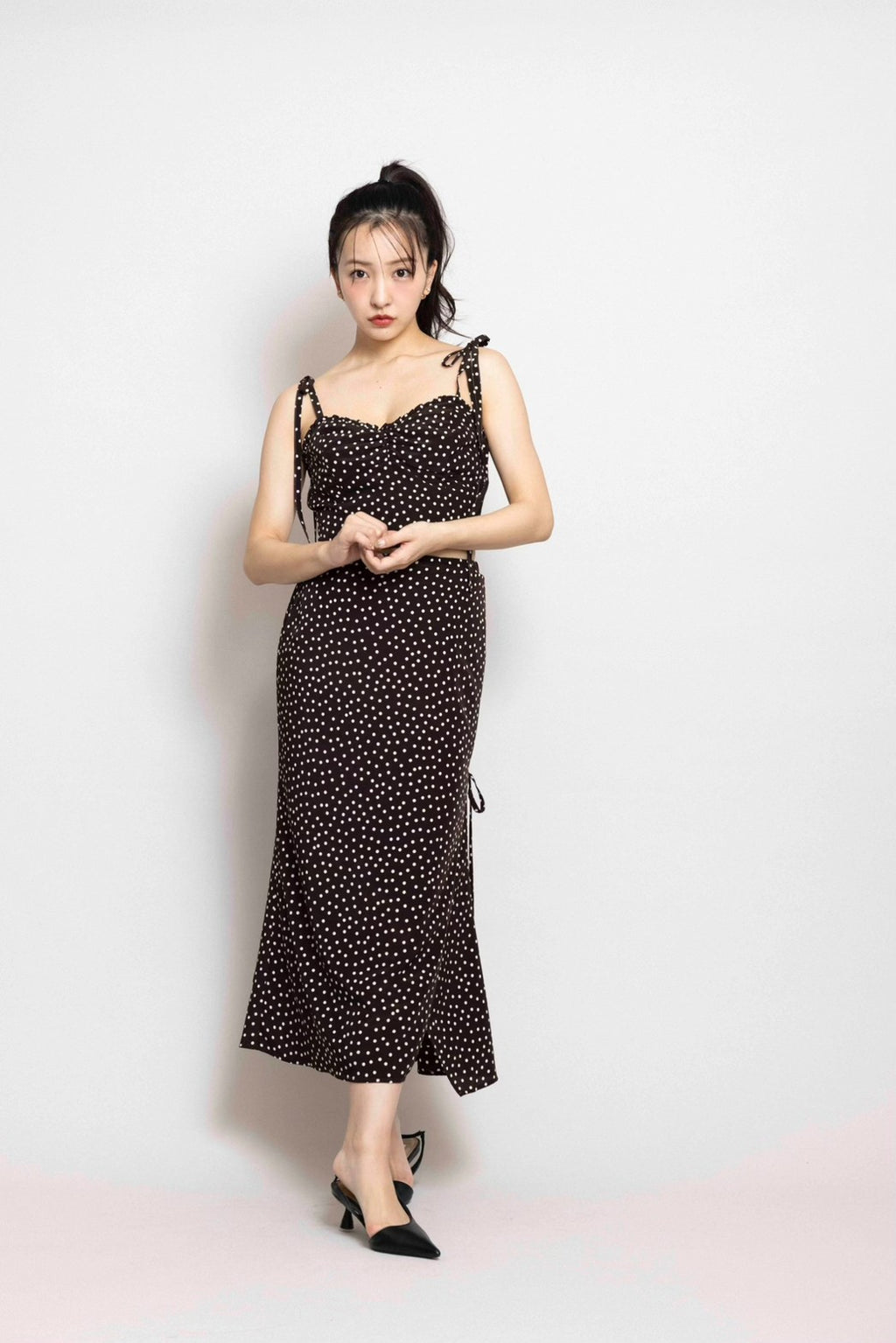 高品質の激安 ROSY LUCE♡ FRENCH DOT CAMISOLE BLACK Ｓ リール - ttb