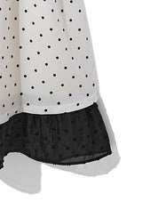 Holiday lace dot dress - IVORY